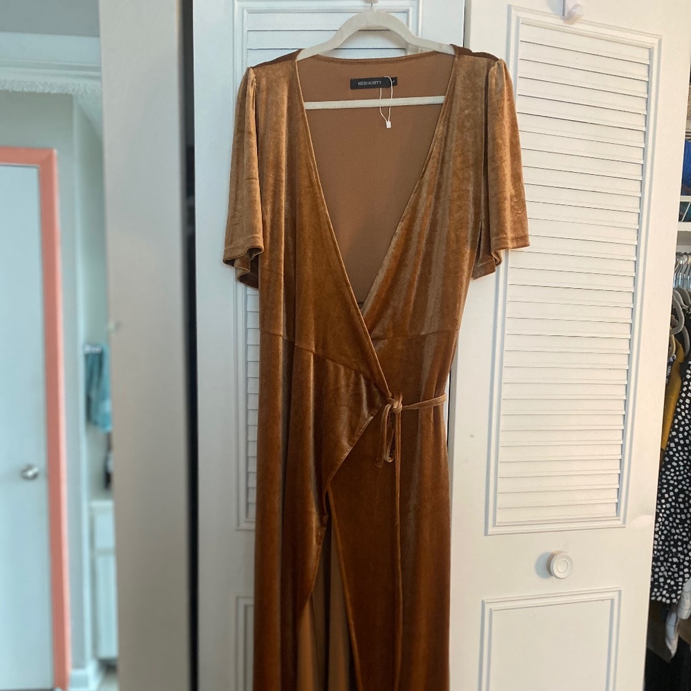 Bronze Wrap Dress